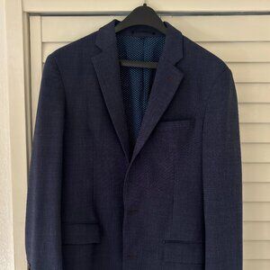 State and Liberty Athletic Fit Stretch Suit - Heathered Navy